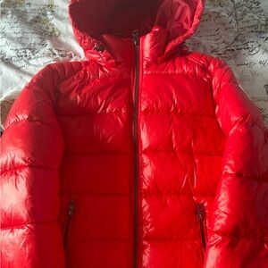Guess Vibrant Red Puffer Jacket